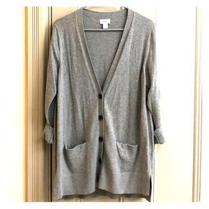 Gray button down cardigan